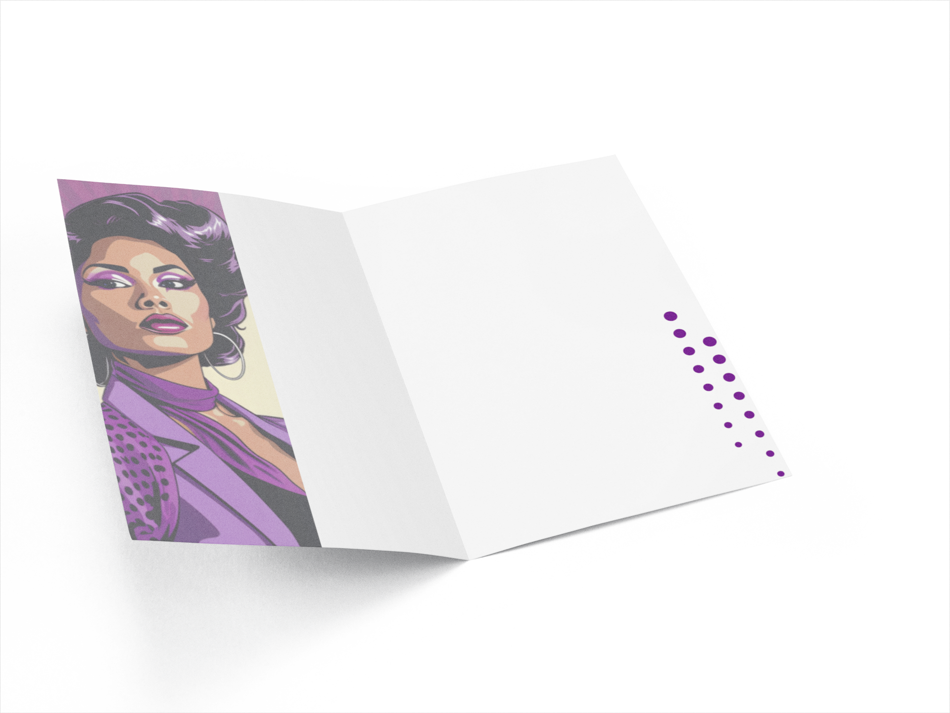 Birthday Card - Purple Dot
