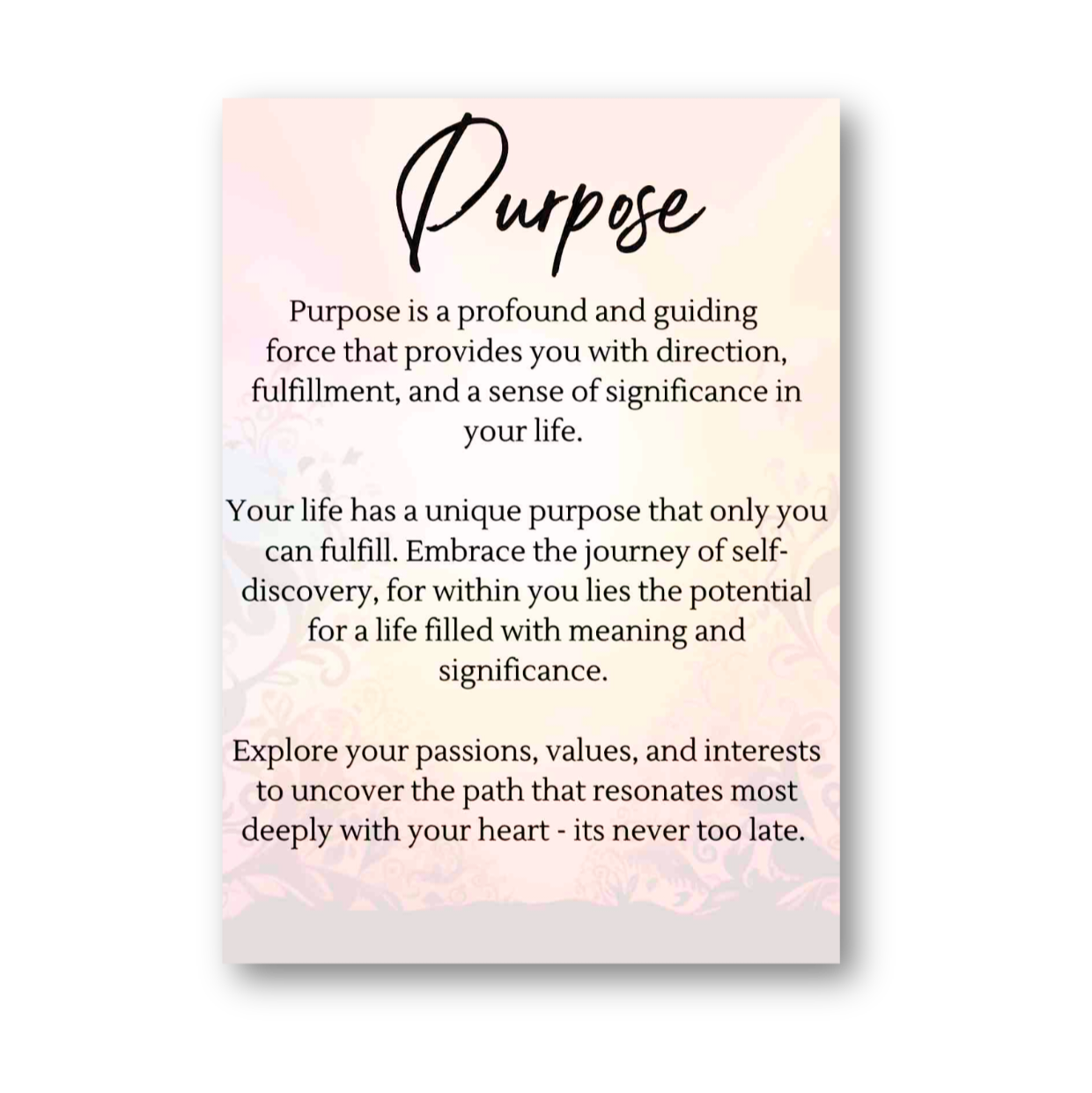 Purpose Inspiration Card