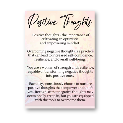 Positive Thoughts Inspiration Card