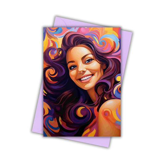 Happiness is Purple Greeting Card