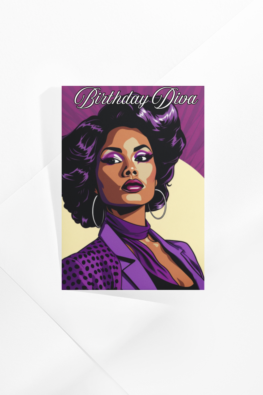 Birthday Card - Purple Dot