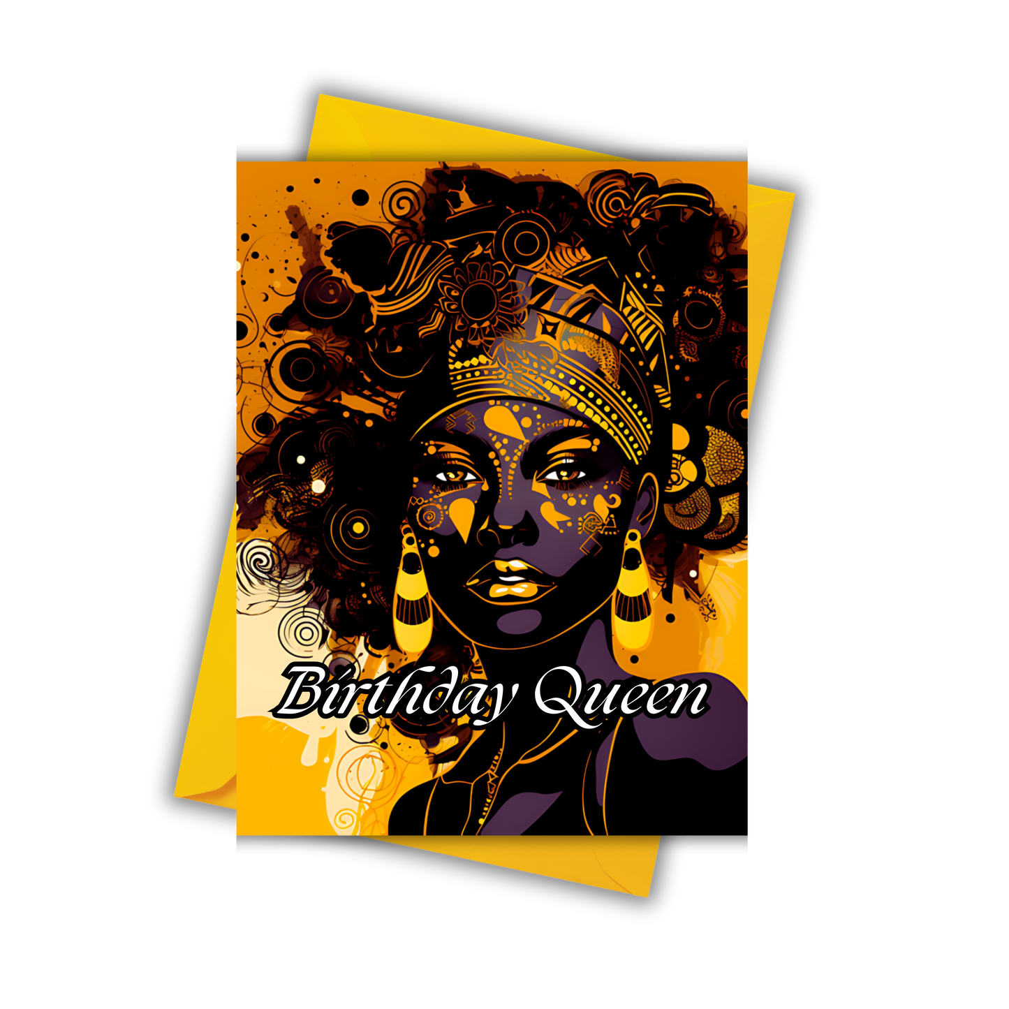 Nubian Gold Birthday Card Ref: 003B