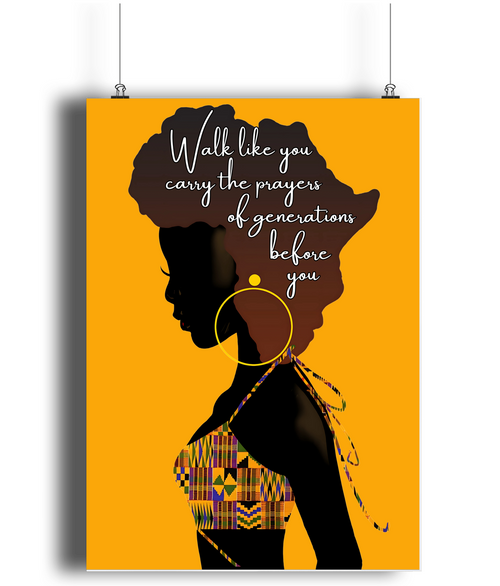 Africa Words Art Print