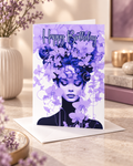 Orchid Queen Birthday Card