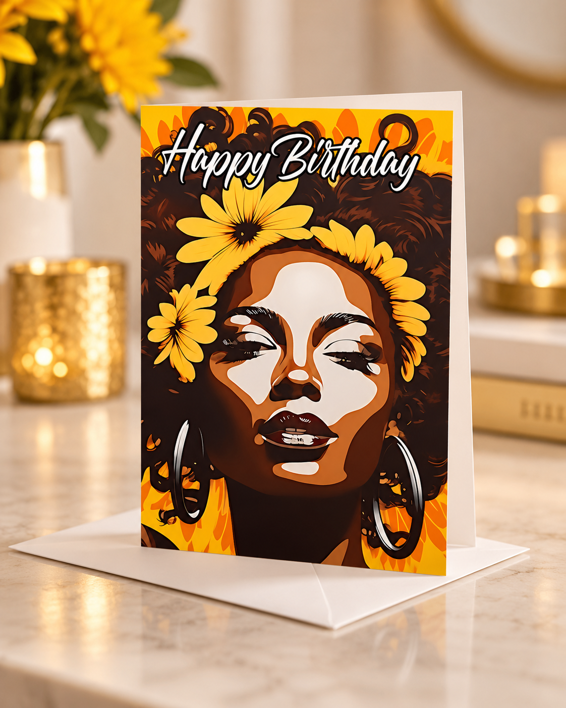 Sunflower Glow Birthday Card