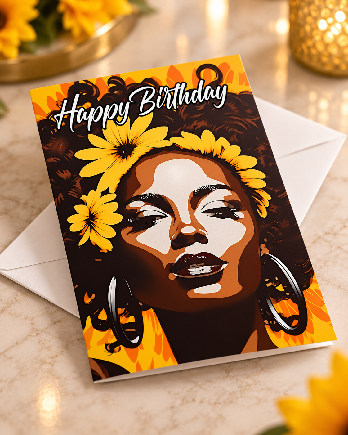 Sunflower Glow Birthday Card
