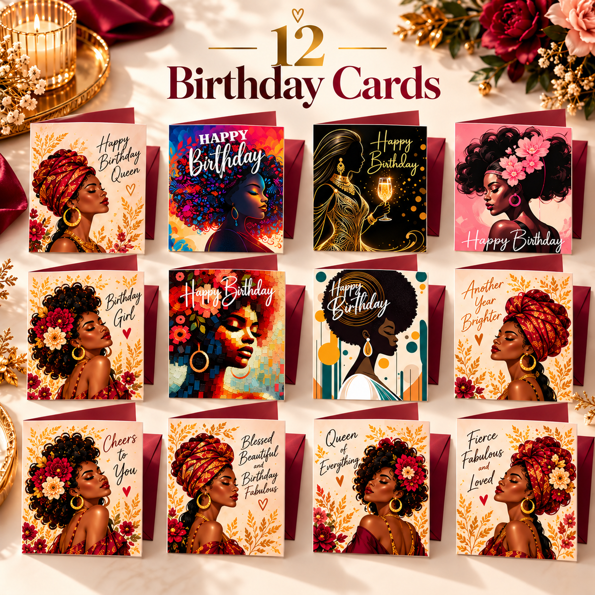 Birthday Card Stash – 12 Cards