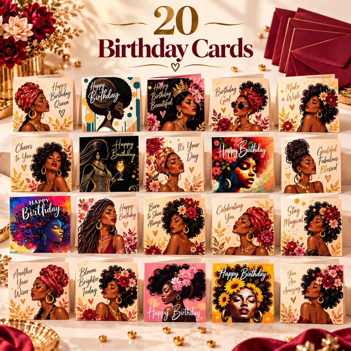 Birthday Card Stash – 20 Cards