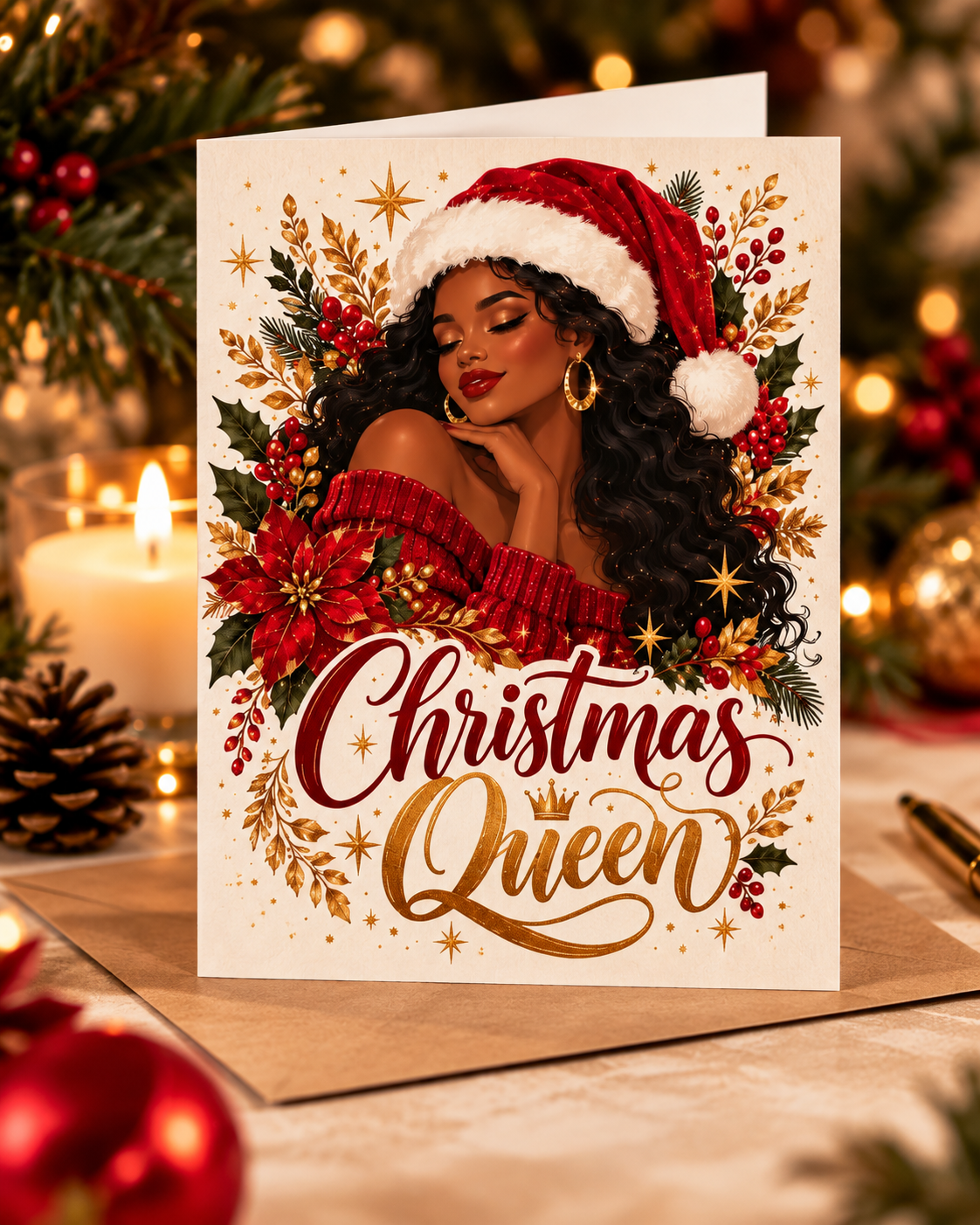Christmas Queen Greeting Card