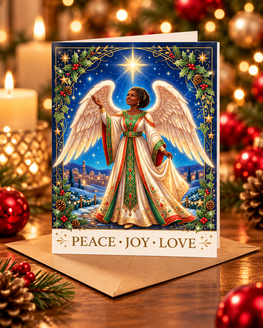 Peace Joy Love Christmas Card