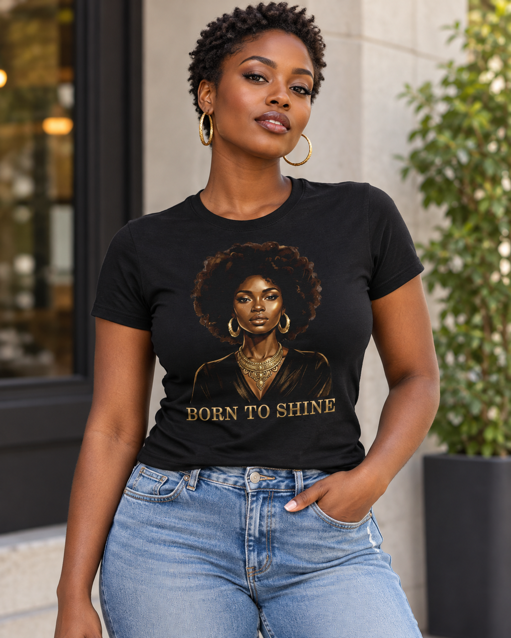 Born To Shine Fitted Tee
