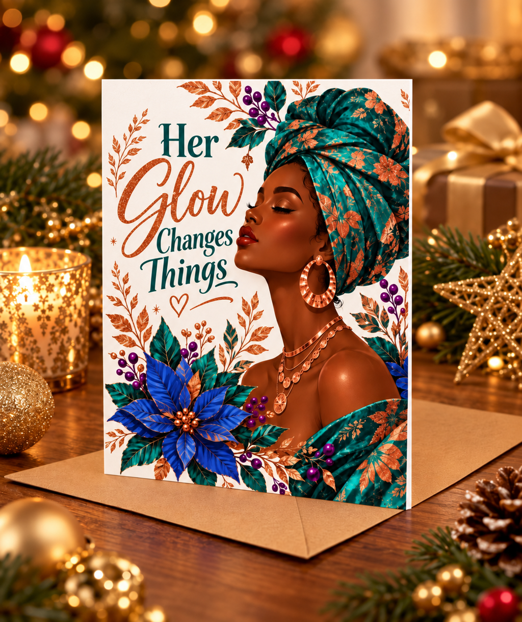 Her Glow Changes Things Christmas Card