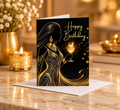 Golden Elegance Birthday Card