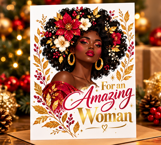 For an Amazing Woman Christmas Card