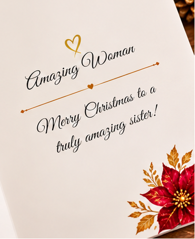 For an Amazing Woman Christmas Card