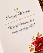For an Amazing Woman Christmas Card