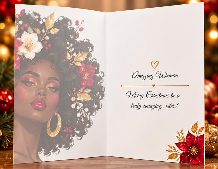 For an Amazing Woman Christmas Card