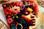 Golden Mosaic Birthday Card