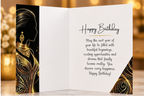 Golden Elegance Birthday Card