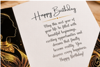 Golden Elegance Birthday Card