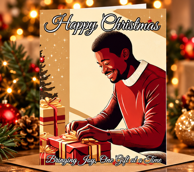 Bringing Joy Christmas Card