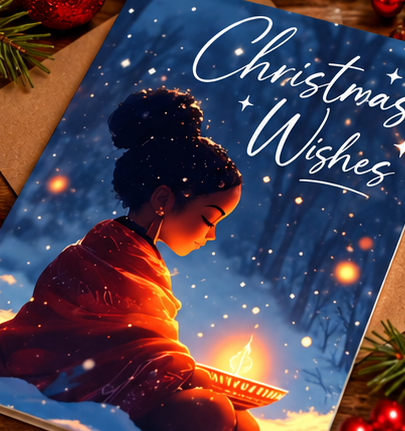 Christmas Wishes Candlelight Card