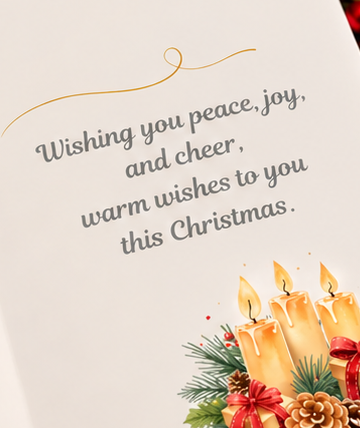 Christmas Wishes Candlelight Card