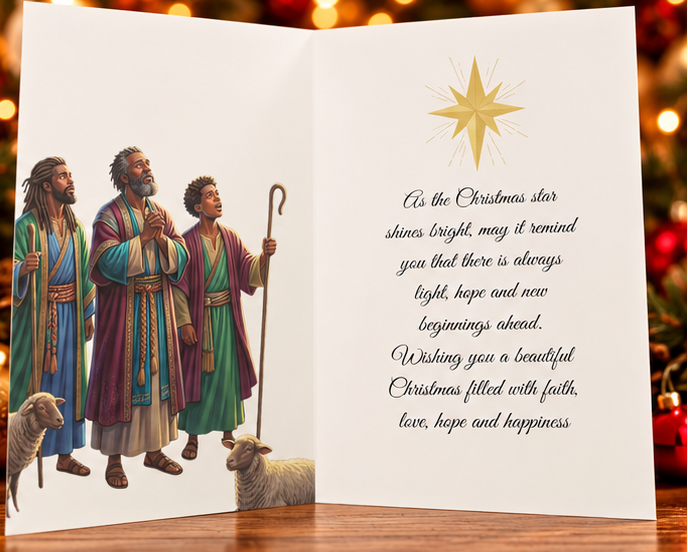 Come, Let Us Adore Him Christmas Card