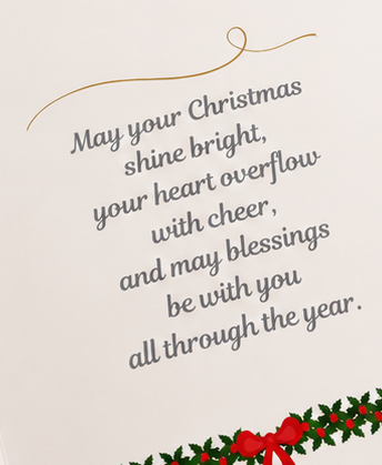 Family Christmas Blessings Card