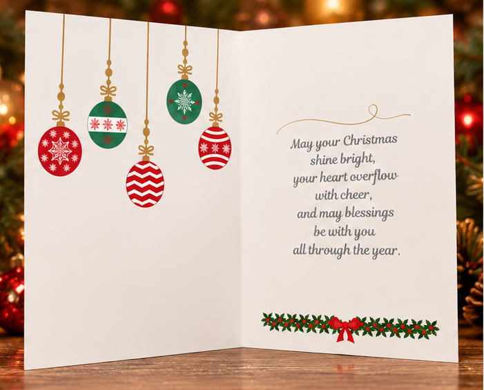 Family Christmas Blessings Card