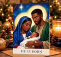 He Is Born Christmas Card