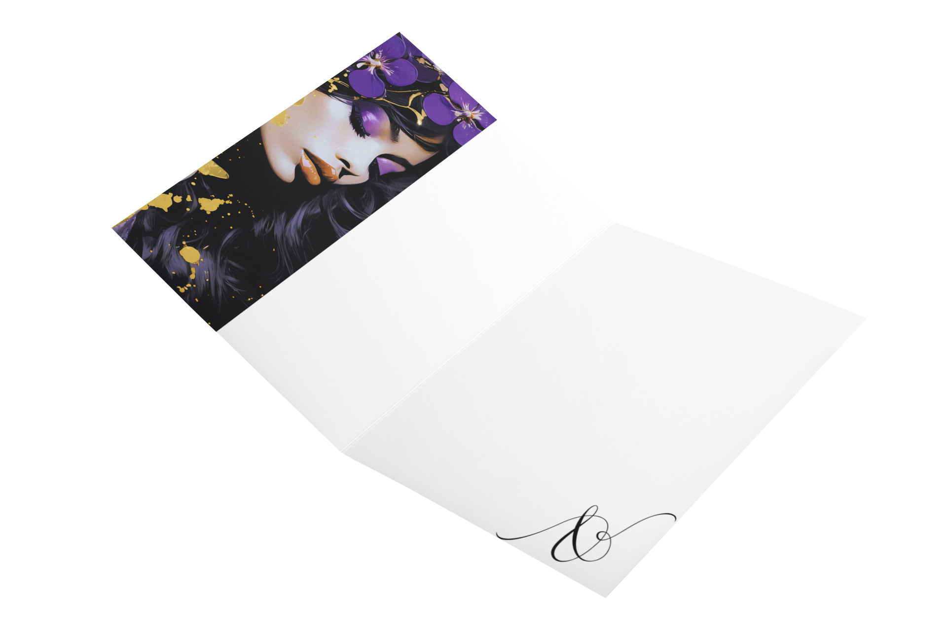 Birthday Card - Splash of Gold