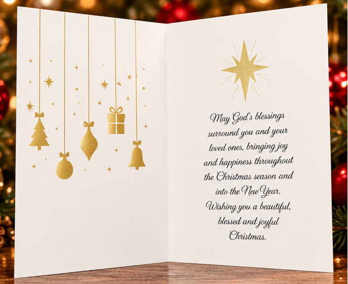 Peace Joy Love Christmas Card