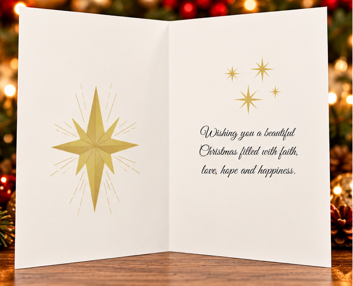 For Unto Us a Saviour Is Born Christmas Card