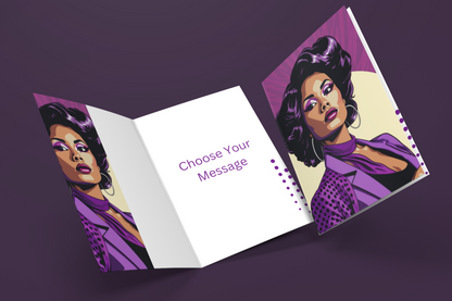 Purple Dot Greeting Card Ref: 029