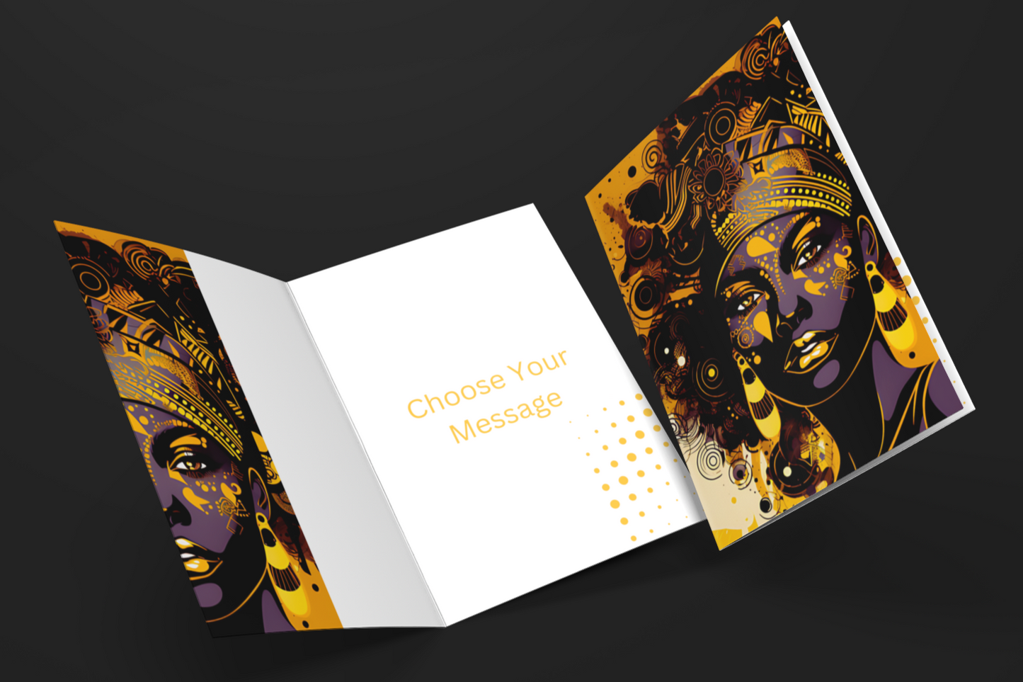 Nubian Gold Greeting Card Ref: 003