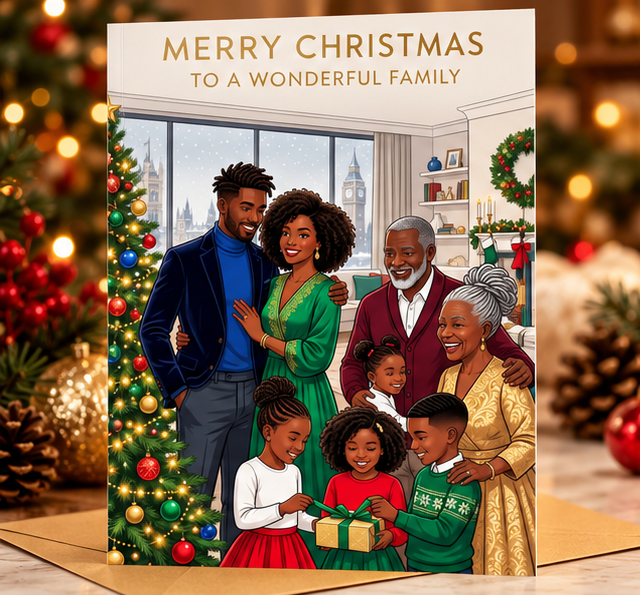 Wonderful Family Christmas Card